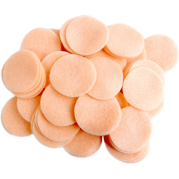 Playfully Ever After Peach Craft Felt Circles (1 Inch - 100pc)