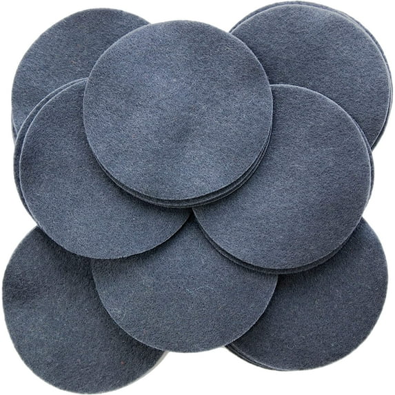 Playfully Ever After Slate Gray Craft Felt Circles (1 Inch - 100pc)