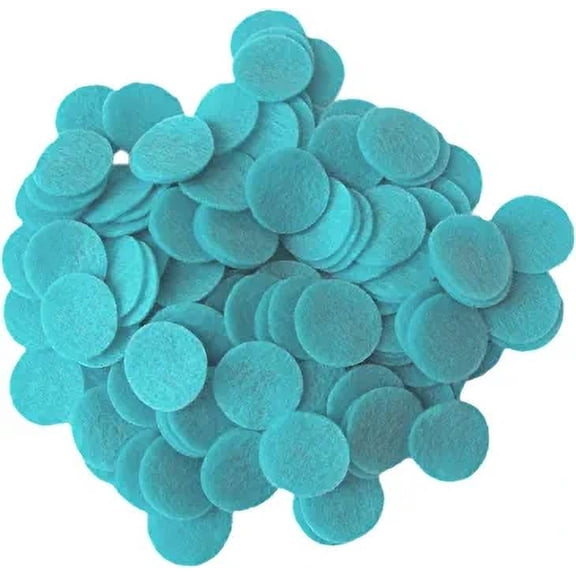 Playfully Ever After Turquoise Blue Craft Felt Circles (1 Inch - 100pc)