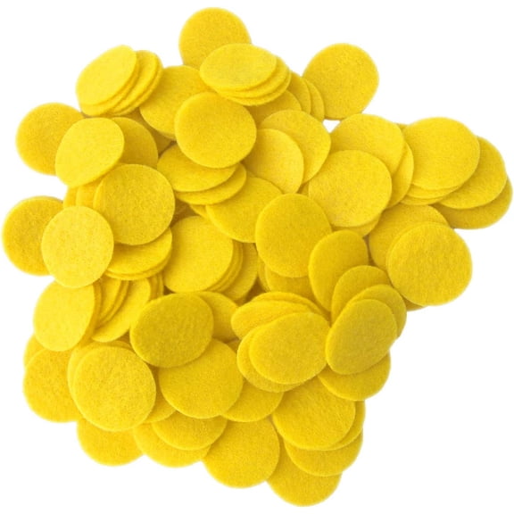 Playfully Ever After Yellow Craft Felt Circles (5 Inch - 18pc)