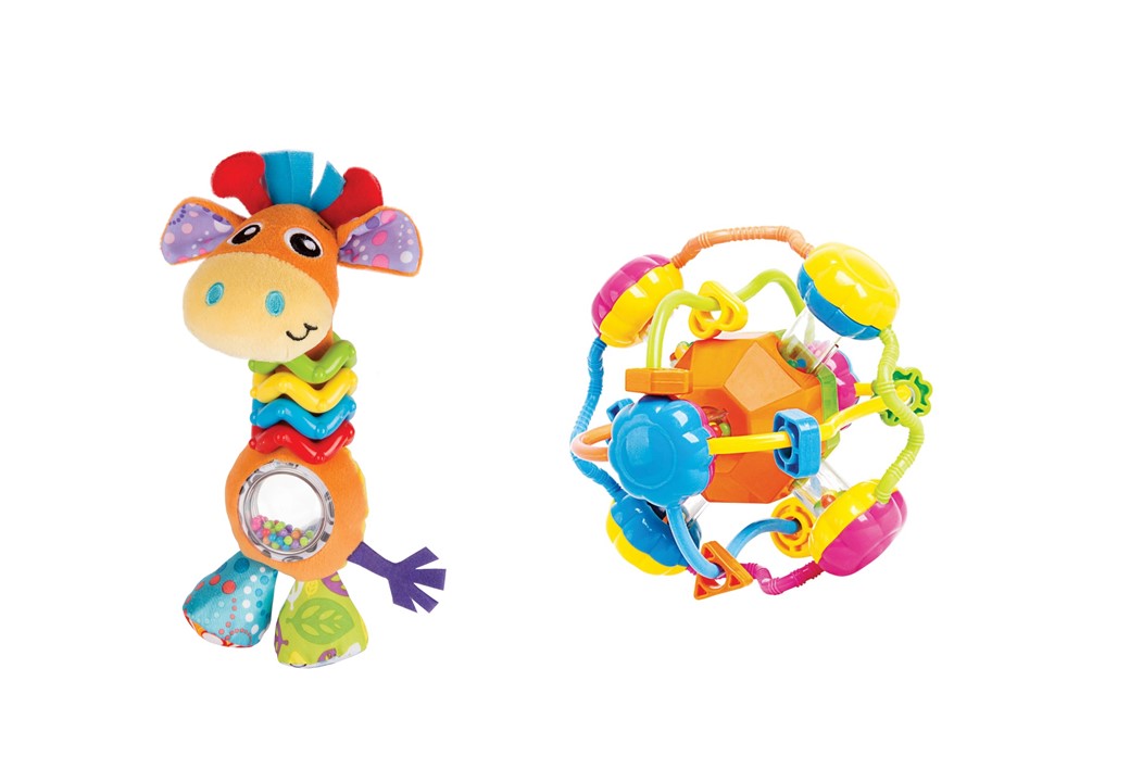 Playgro's Best Gift Set, 2-in-1 Baby Toy Bundle with My Bead Buddy Giraffe and Discovery Ball - image 1 of 12