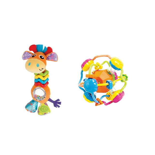 Playgro's Best Gift Set, 2-in-1 Baby Toy Bundle with My Bead Buddy Giraffe and Discovery Ball