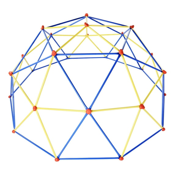 Playground Dome, 10FT Dome Climber for Kids 3 to 10 Outdoor Play Equipment, Supports up to 1000lbs Jungle Gym, Anti-Rust, Easy Assembly, Gift for Kids, Blue&Yellow