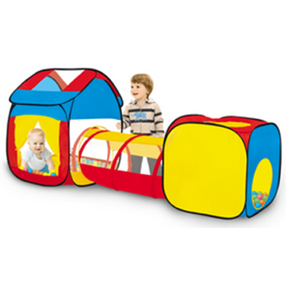 Playground House with Tunnel Ball Pit Tent