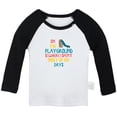 thumbnail image 1 of On The Playground Is Where I Spent Most of My Days Funny T shirt For Baby, Newborn Babies T-shirts, Infant Tops, 0-24M Kids Graphic Tees Clothing (Long Black Raglan T-shirt, 6-12 Months), 1 of 4
