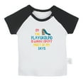 thumbnail image 1 of On The Playground Is Where I Spent Most of My Days Funny T shirt For Baby, Newborn Babies T-shirts, Infant Tops, 0-24M Kids Graphic Tees Clothing (Short Black Raglan T-shirt, 0-6 Months), 1 of 4