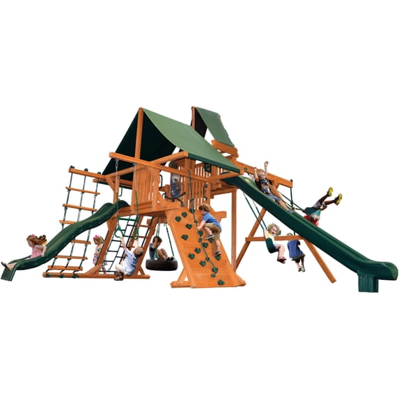 Playground One Amped Up Mega Playcenter - Blue & Yellow with Yellow Slide
