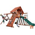 thumbnail image 1 of Playground One Original Playcenter with Wood Roof 5.5' - Green with Yellow Slide, 1 of 2