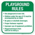 thumbnail image 1 of Playground Rules Sign, Use Playground At Own Risk Sign,, 1 of 8