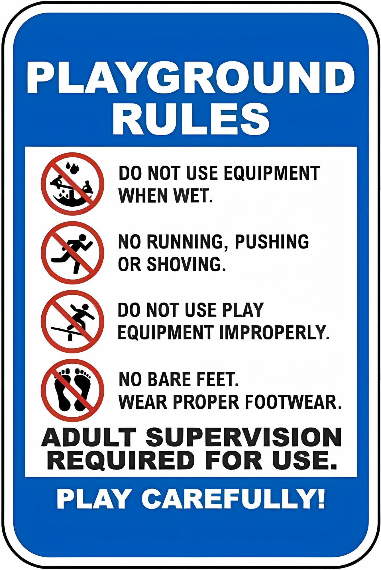 Playground Rules Tin Sign - 8