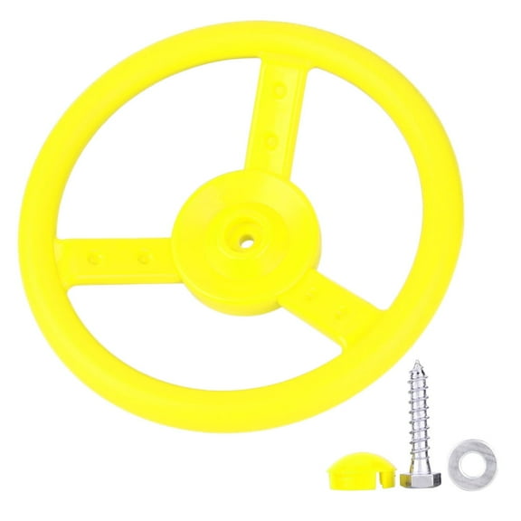 Playground Steering Wheel Accessories Swingset Pirate Ship Steering Wheel Playset for Outdoor Backyard Treehouse Playground Jungle Gym Yellow
