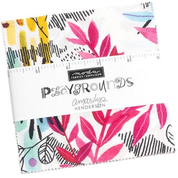 Playgrounds Charm Pack by Amarilys Henderson; 42 - 5" Precut Fabric Quilt Squares
