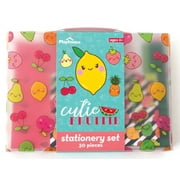 Playhouse 29-piece Kawaii Cutie Fruitie Stationery Tote Set with Pen & Stickers for Kids