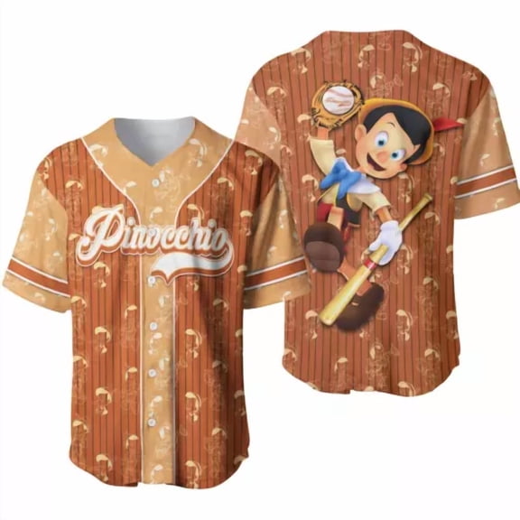 Playing Baseball With Pinocho 3D Baseball Jersey Shirt Halloween Gift Us - Hot Sale 2026