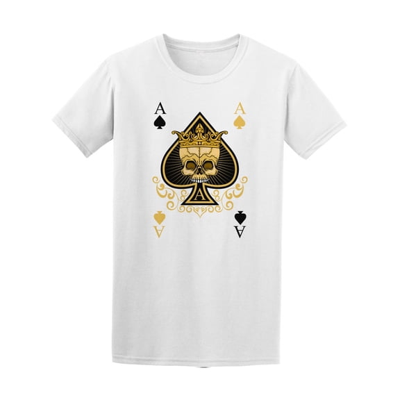 Playing Card Ace Of Spades T-Shirt Men -Image by Shutterstock, Male Medium