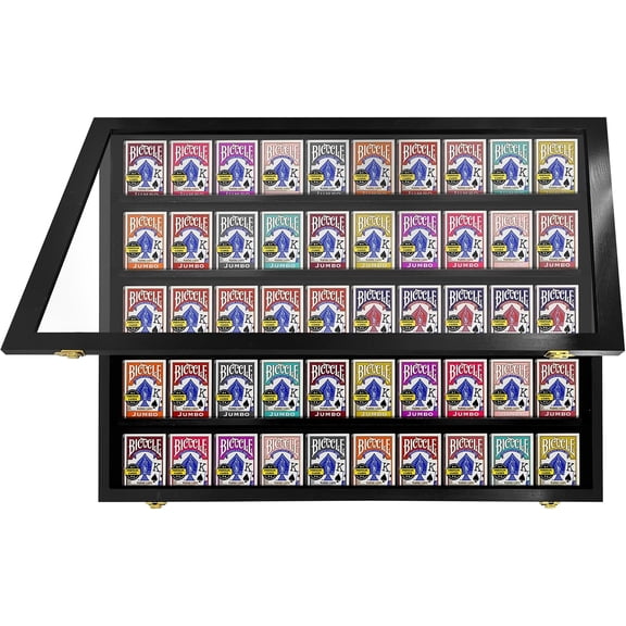 Playing Card Deck Display Case - Holds 50 Decks