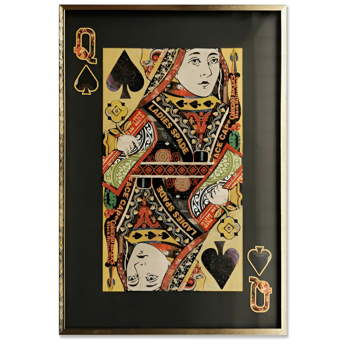 Playing Card Queen of Black Spade