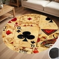 thumbnail image 1 of Playing Card Round Carpet Living Room Bedroom Home Decoration Coffee Table Mat Lounge Rug Chair Mats, 1 of 5
