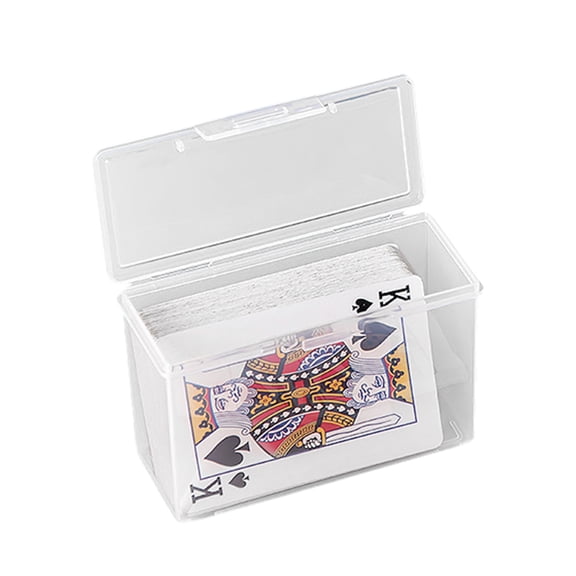 Playing Card Storage Box Clear Card Deck Case Organizers Trading Card Collection Card Box Holder for Game Card Storage