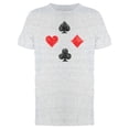 thumbnail image 1 of Playing Card Symbols Grunge Tee Men's -Image by Shutterstock, 1 of 2