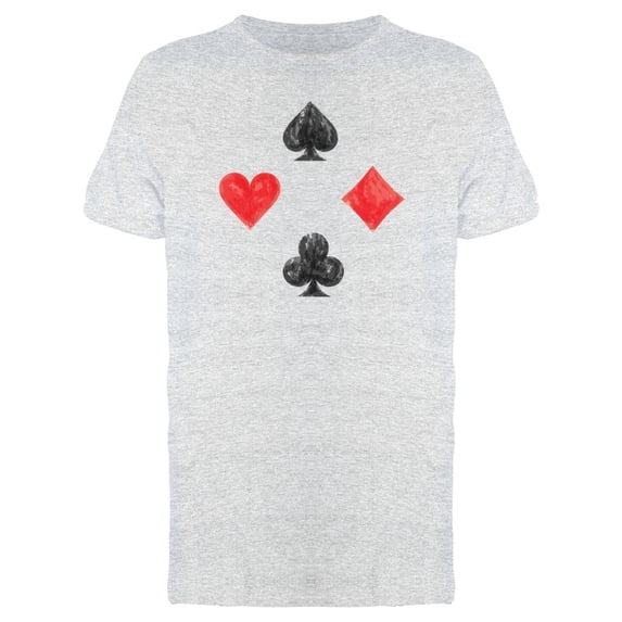 Playing Card Symbols Grunge Tee Men's -Image by Shutterstock