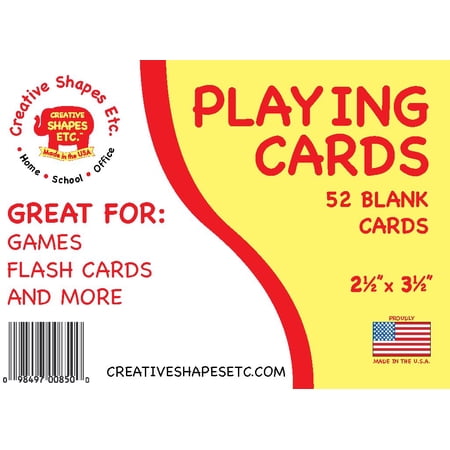 Playing Cards - 2.5" x 3.5" Blank White