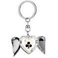 thumbnail image 1 of Playing Cards Club A Pattern Heart Angel Wing Key Chain Holder, 1 of 3