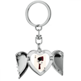 thumbnail image 1 of Playing Cards Club J Pattern Heart Angel Wing Key Chain Holder, 1 of 3