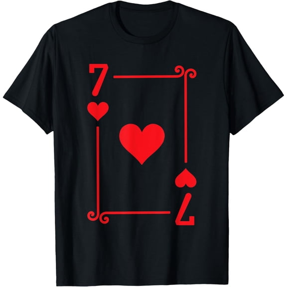 Playing Cards Costume - 7 Hearts Card - Seven Card T-Shirt
