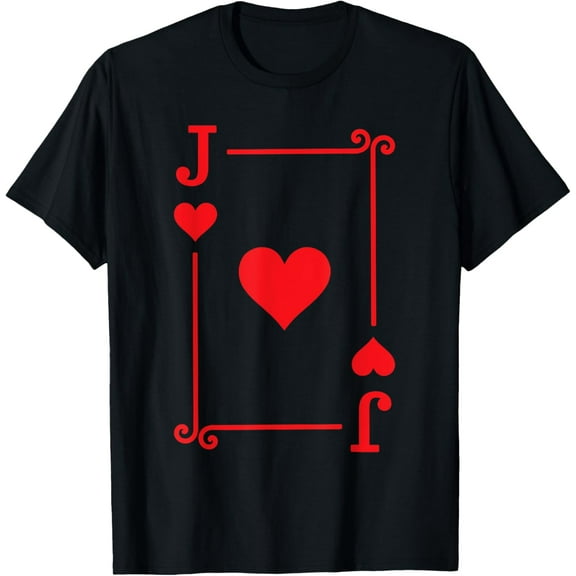 Playing Cards - Matching Hearts Card Suits - Jack Card T-Shirt