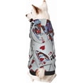thumbnail image 1 of Playing Cards Poker Games Queen King Dog Hoodie, Pet Clothes Sweater with Hat, Pets Wear Soft Coat for Small/Medium/Large Dogs Xx-Large, 1 of 7