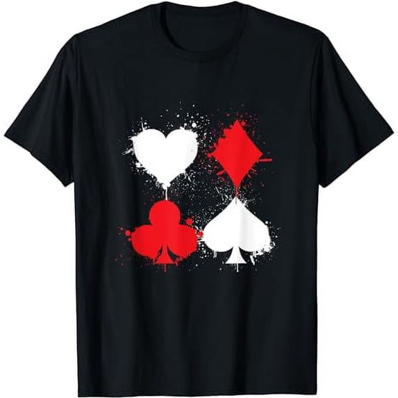 Playing Cards Poker Heart Spade All In Club T-Shirt