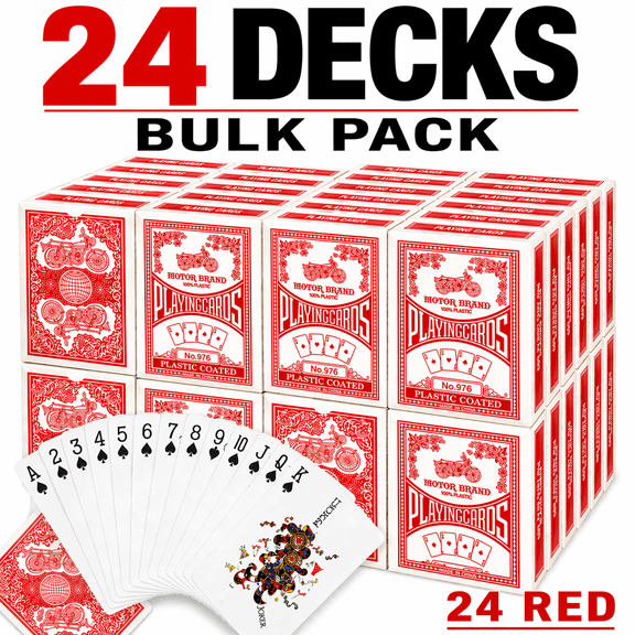 Playing Cards, Poker Size Standard Index, 24 Decks, Player's Board Game