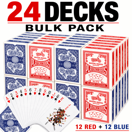 Playing Cards, Poker Size Standard Index, 24 Decks, Player's Board Game