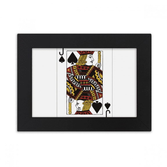 Playing Cards Spade J Pattern Desktop Photo Frame Ornaments Picture Art Painting