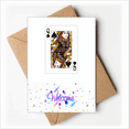 thumbnail image 1 of Playing Cards Spade Q Pattern Welcome Back Greeting Cards Envelopes Blank, 1 of 4