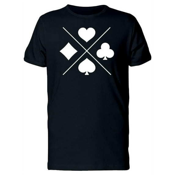 Playing Cards Symbol T-Shirt Men -Image by Shutterstock, Male 4X-Large