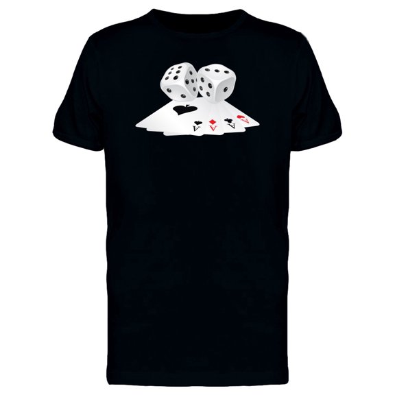 Playing Casino With Two Dice T-Shirt Men -Image by Shutterstock, Male 3X-Large