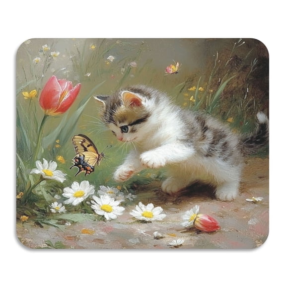 Playing Cats Diatomaceous Earth Water Absorbent Mat, Anti-Slip Rubber Backing, 19.7" x 15.7"