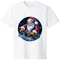 thumbnail image 1 of Playing DJ Rock White Beard Santa Claus Marry Christmas Short Sleeves 3508278_white, 1 of 3