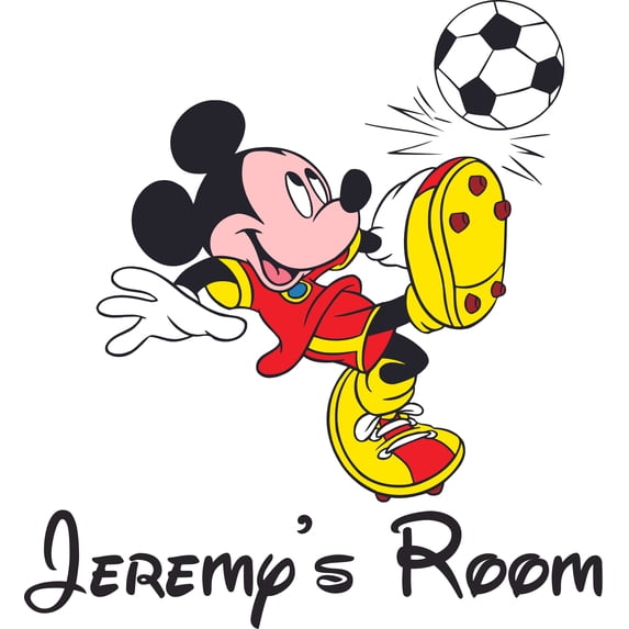 Playing Soccer Decal Childrens Wall Decal - Custom Vinyl Wall Art - Personalized Name - Baby Girls Boys Kids - Nursery Wall Decal Room Decals Wall Stickers Decorations Size (30x30 inch)