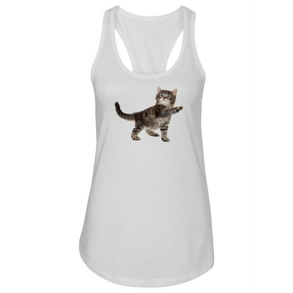 Playing Tabby Kitten Tank Women -Image by Shutterstock, Female x-Small
