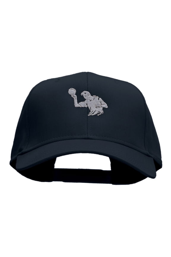 Playing Table Tennis Embroidered Solid Cotton Twill Pro Style Cap - Navy OSFM