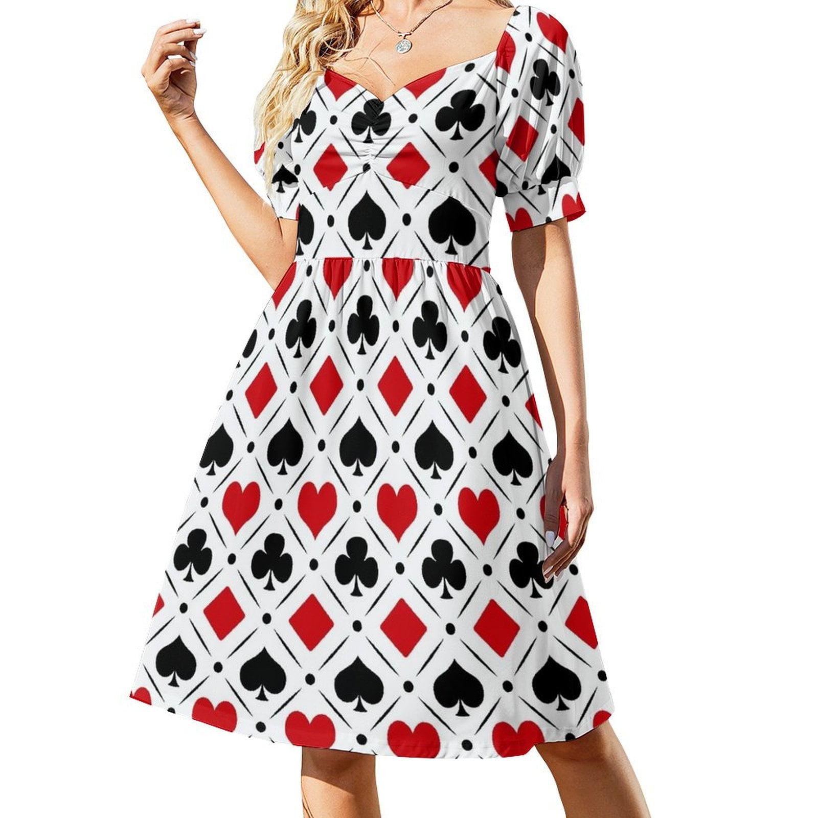 Playing card suits symbols Dress Beachwear Clothing Women's evening ...