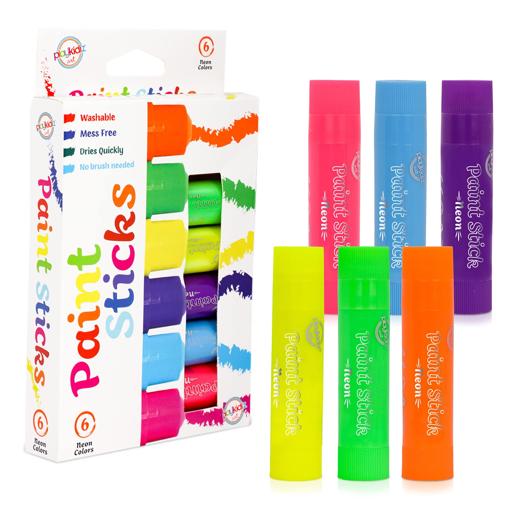 Kwik Stix Solid Tempera Paint Sticks 6 colors Neon