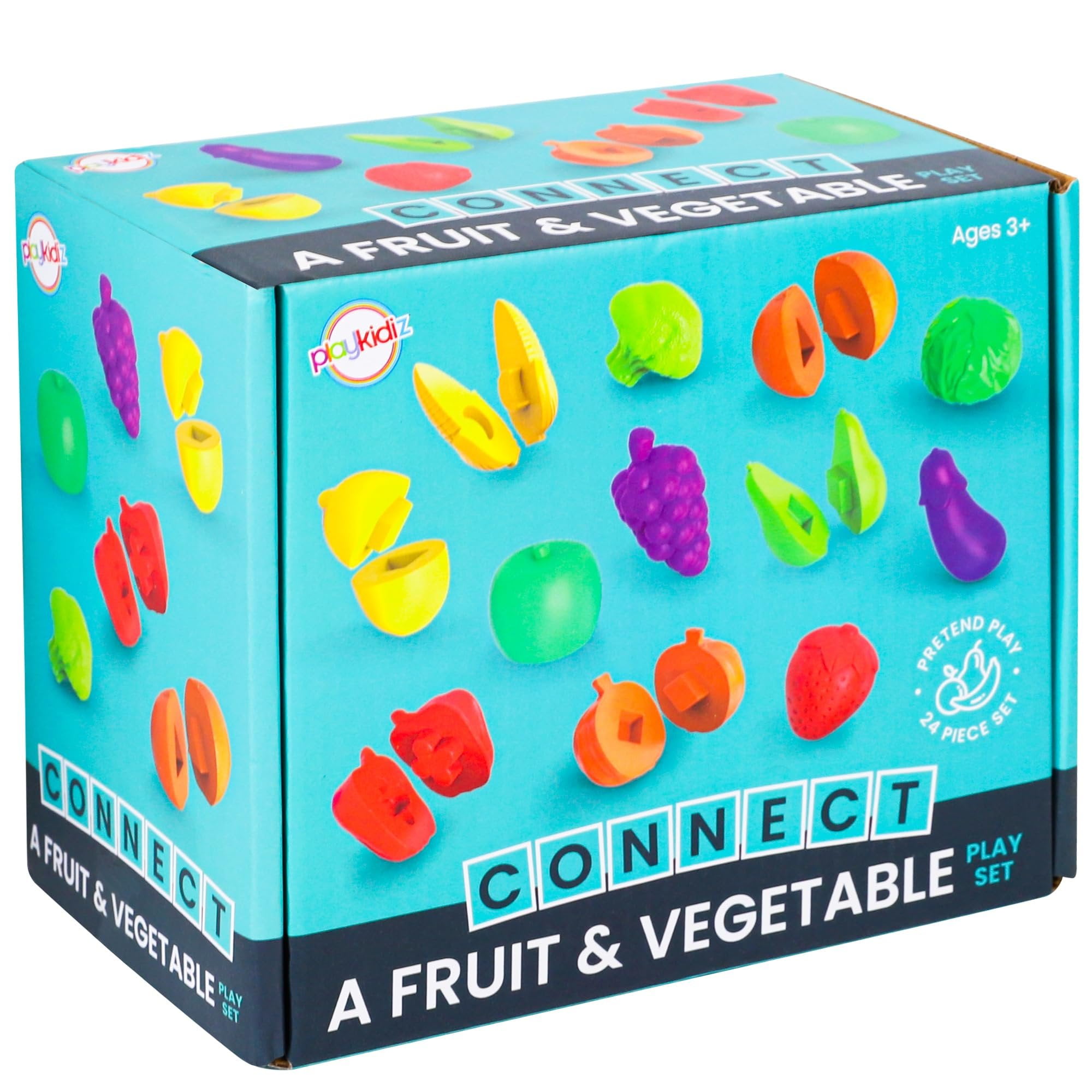 Playkidiz Play Fruits and Vegetables - Matching Color & Shape Toy
