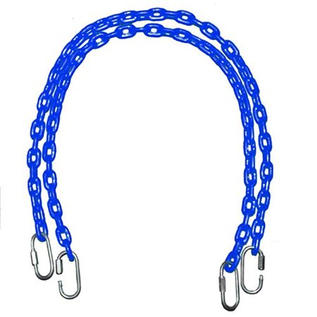 Playkids Fully Coated Swing Set Accessories with Quick Links, Green Blue Yellow, 40" 66", (2 Pack)