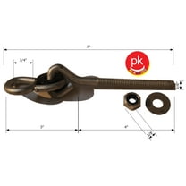 Playkids Swing Set Hanger Galvanized 3/8" (1 Pair) (4" Long) Hardware for Swing Set Playground