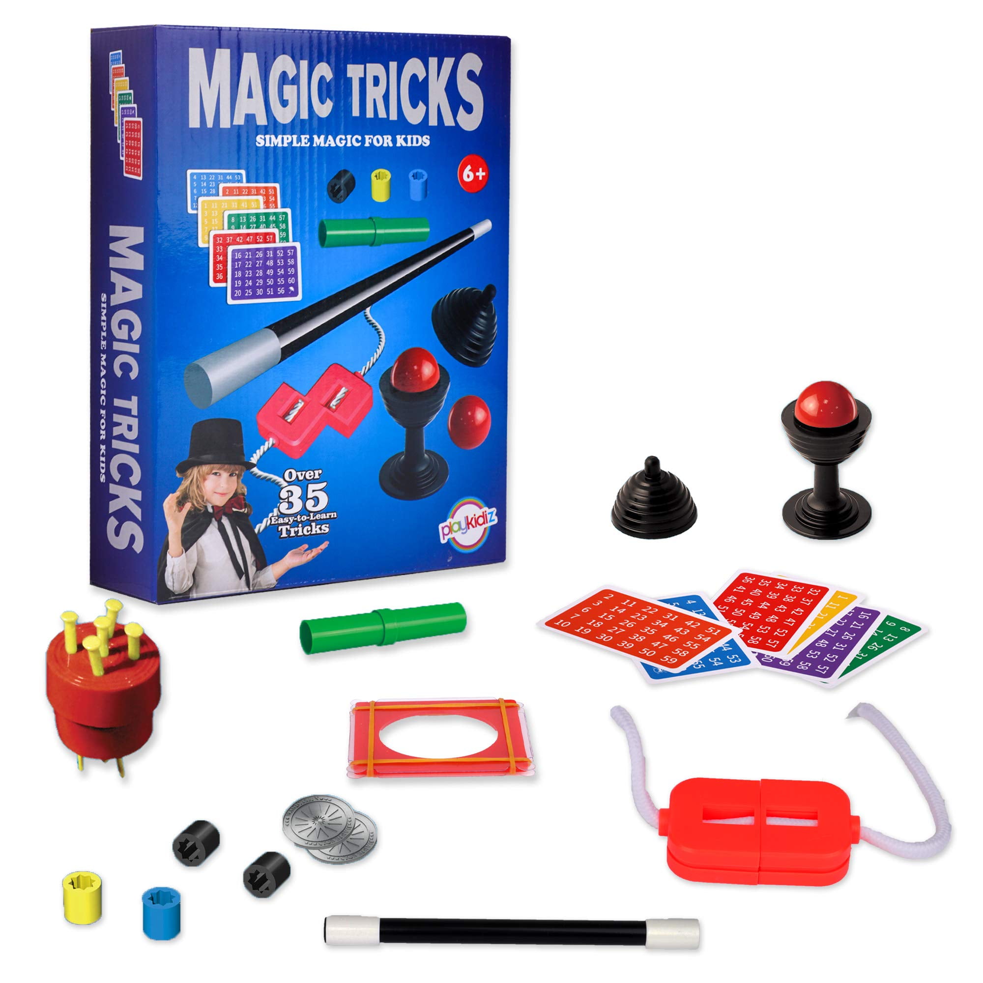 Playkidz Magic Trick for Kids Set 1 - Magic Set with Over 35 Tricks Made  Simple, Magician Pretend Play Set with Wand & More Magic Tricks - Easy to  Learn Instruction Manual 