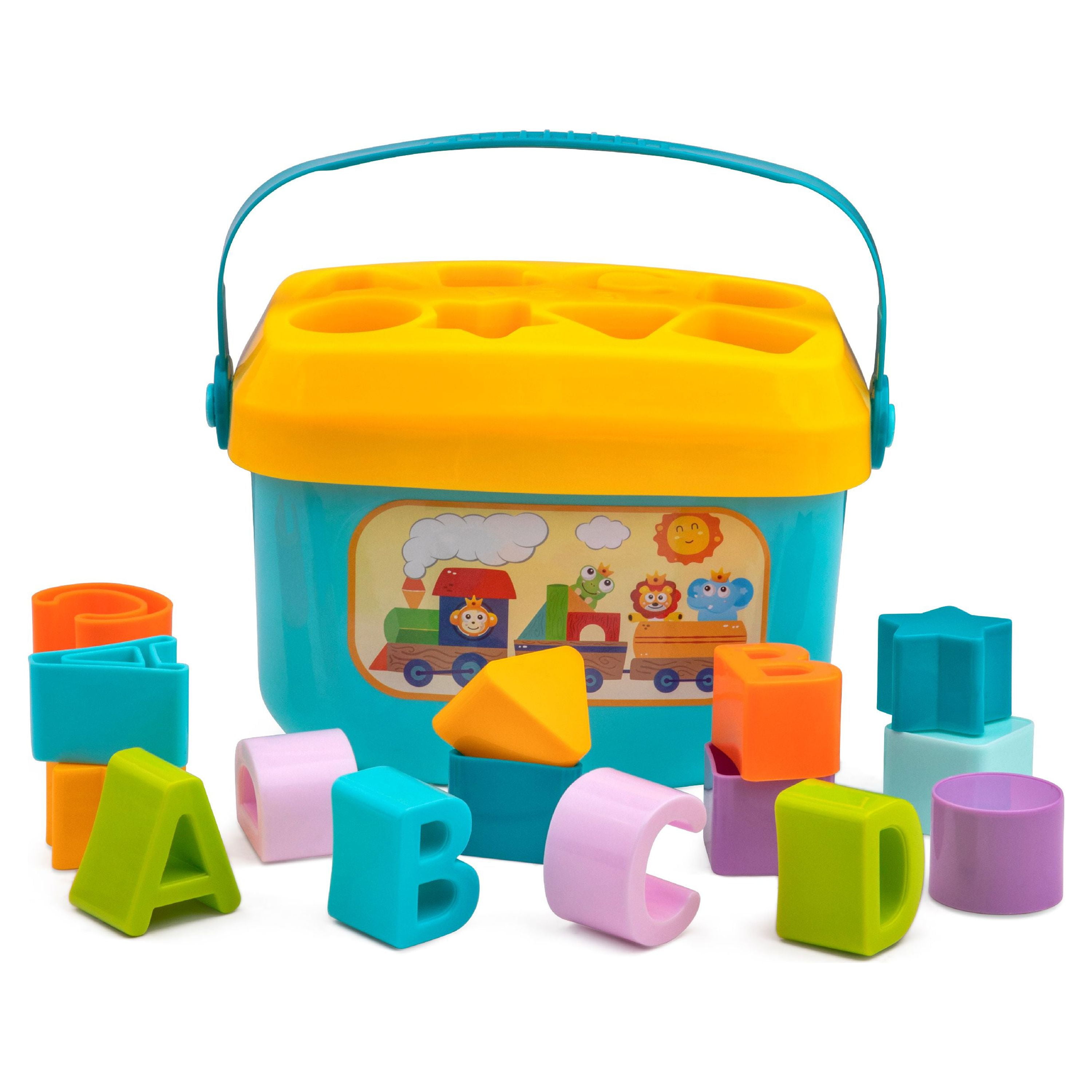 Playkidz Shape Sorter Baby and Toddler Toy, ABC and Shape Pieces, Sorting  Shape Game, Developmental Toy for Children 18 months+